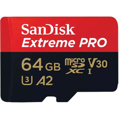 Карта памяти SanDisk Extreme PRO microSDXC™ UHS-I - 64 ГБ, Объем: 64 ГБ