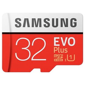 Карта памяти 32ГБ MicroSD Samsung EVO PLUS Class 10 + SD adapter (MB-MC32GA/RU)