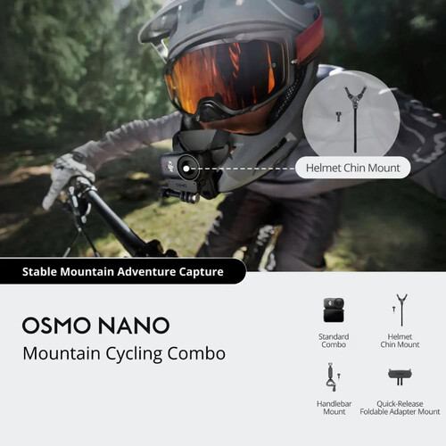 Экшн-камера DJI Osmo Nano Mountain Cycling Combo (64 ГБ),  Модель: Mountain Cycling Combo, Объем памяти: 64 ГБ