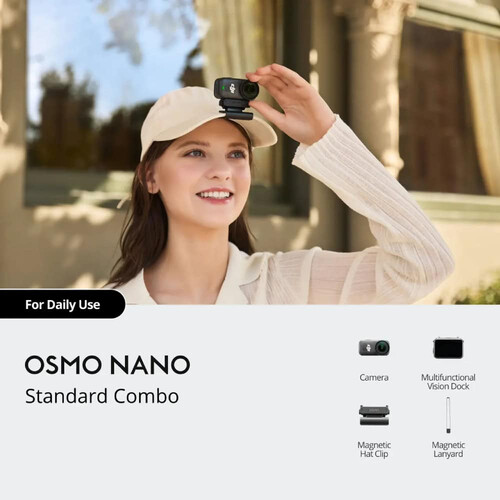 Экшн-камера DJI Osmo Nano Standard Combo (128 ГБ),  Модель: Standard Combo, Объем памяти: 128 ГБ